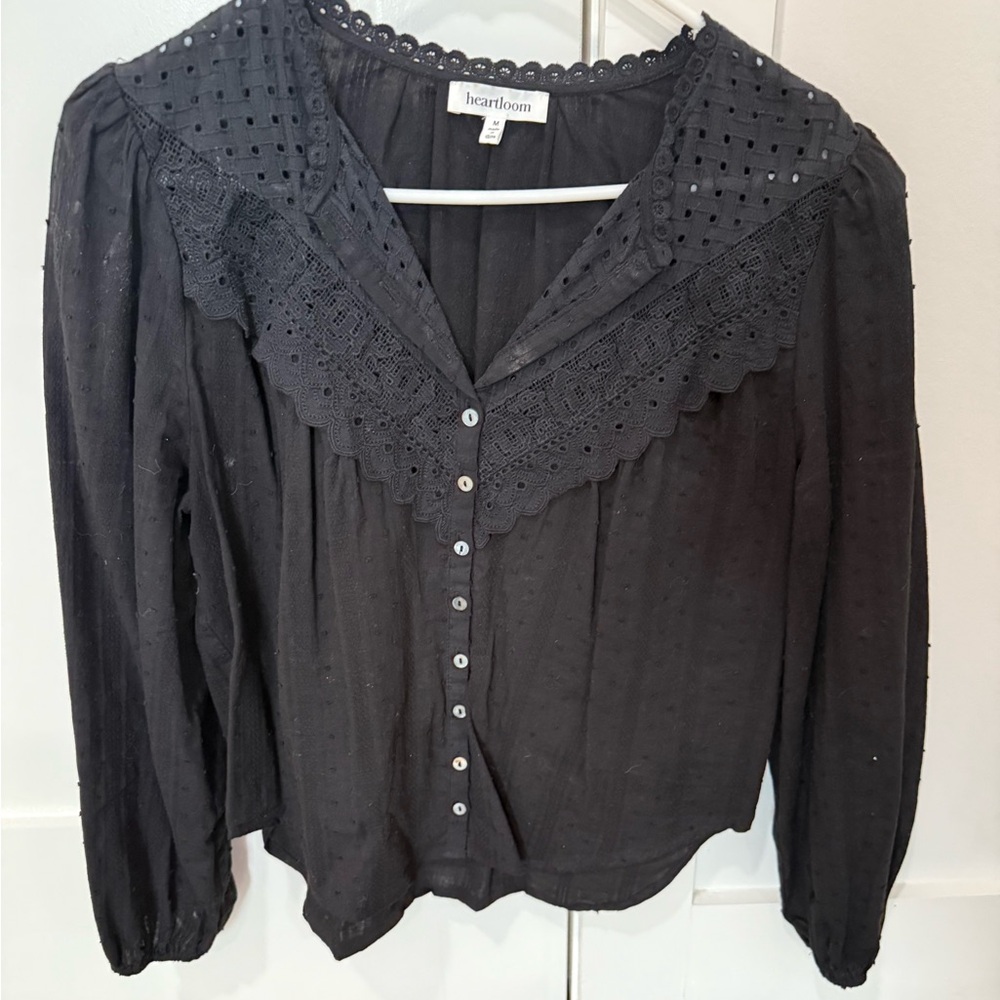 Heartloom Black Detail Women's Top